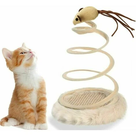 Chat Jouet Souris Chiffon Souris Avec Ressort Antidérapant Base En Bois Mobile Souris Jouet Toy Résistant Aux Morsures De Sécurité 1 Chat Jouet Souris Chiffon Souris Avec Ressort Antidérapant Base En Bois Mobile Souris Jouet Toy Résistant Aux Morsures De Sécurité
