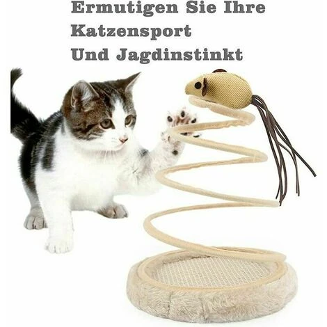 Chat Jouet Souris Chiffon Souris Avec Ressort Antidérapant Base En Bois Mobile Souris Jouet Toy Résistant Aux Morsures De Sécurité 2 Chat Jouet Souris Chiffon Souris Avec Ressort Antidérapant Base En Bois Mobile Souris Jouet Toy Résistant Aux Morsures De Sécurité – Image 2