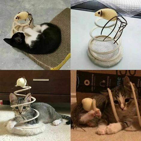 Chat Jouet Souris Chiffon Souris Avec Ressort Antidérapant Base En Bois Mobile Souris Jouet Toy Résistant Aux Morsures De Sécurité 3 Chat Jouet Souris Chiffon Souris Avec Ressort Antidérapant Base En Bois Mobile Souris Jouet Toy Résistant Aux Morsures De Sécurité – Image 3