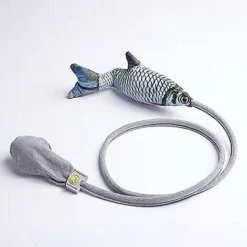 Jouet Pour Chat, Jouet De Chat De Poisson De Simulation De Mouvement Manuel, Jouet Interactif Pour Chat, Jouet à Mâcher D'herbe à Chat En Peluche -Amis Poils Soldes Boutique 100343381 5