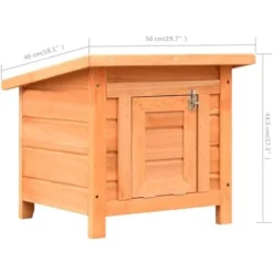 Maison De Chat Pin Massif Et Sapin 50 X 46 X 43,5 Cm VidaXL -Amis Poils Soldes Boutique 11741652 3