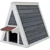 Maisonnette Pour Chat Bois Résistant 51 X 50,5 X 48,5 Cm Entrée Et Porte Arrière Cabane Abri Niche