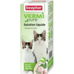 Vermipure Liquide Beaphar Pour Chat Et Chaton : 50 Ml