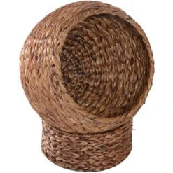 PawHut Panier Chat Lit Chat Cosy Grand Confort Dim. 42L X 33l X 52H Cm Coussin Moelleux Beige Inclus -Amis Poils Soldes Boutique 16811235 5