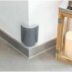 Trixie Brosse De Massage D'angle, Chat 8 × 13 Cm, Gris