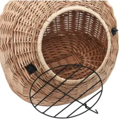 Cage De Transport Pour Chats 45x35x35 Cm Saule Naturel VidaXL -Amis Poils Soldes Boutique 19228542 5