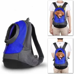 Pet Porte-sac à Dos Pour Petit Chien Chat Puppy(8kgs Max) On-the-Go Travel Pet Avant Arrière Sac Perméable à Lair Soft Mesh Pup Pack 42 38 20 Cm - Bleu LangRay -Amis Poils Soldes Boutique 22199095 3