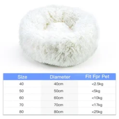 70Cm Couchage Panier Chien Chat Corbeille, Coussin Rond Hiver Chaud En Peluche Lit Animal Gris Fonce -Amis Poils Soldes Boutique 23055712 4