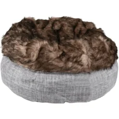 Panier Rond ø 45 Cm X 25 Cm Panier Amadeo Couleur Gris Brun Pour Chat - Flamingo Pet Products -Amis Poils Soldes Boutique 23573178 4