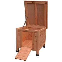 Melko Maison Pour Chats 50 X 45 X 43 Cm Avec Couvercle à Charnière Et Rampe, Résistant à L'hiver -Amis Poils Soldes Boutique 24029335 2