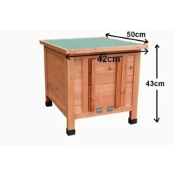 Melko Maison Pour Chats 50 X 45 X 43 Cm Avec Couvercle à Charnière Et Rampe, Résistant à L'hiver -Amis Poils Soldes Boutique 24029335 4