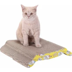 Grattoir Chat Carton (2 Pièces) Griffoir Pour Chats Ondulé Planche à Gratter Avec Herbe à Chat -Amis Poils Soldes Boutique 26228800 3