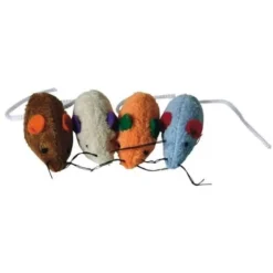 MARTIN SELLIER Jouet Pour Chat Souris Polaire Avec Catnip X4