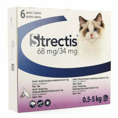 CEVA Strectis Chat Pipettes Anti Puces Et Anti Tiques Pour Chat 0,5 Kg à 5 Kg 6 Pipettes 1 CEVA Strectis Chat Pipettes Anti Puces Et Anti Tiques Pour Chat 0,5 Kg à 5 Kg 6 Pipettes