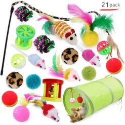 Jouets Pour Chats, Jouets Pour Chats, Jouets Pour Chats Et Chaton, 21 Pièces (le Style D'image Sera Envoyé Au Hasard),Couleur Aléatoire
