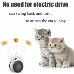 Kueatily Jouet Interactif Pour Chat - Balanoire équilibrée - Balle Rotative à 360 Degrés - Avec Herbe à Chat - Stimule L'instinct De Chasse Attrayant - Jouet D'entranement Pour Chat -Amis Poils Soldes Boutique 28365505 4