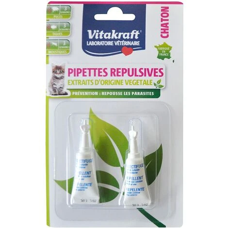 VITAKRAFT Pipettes Répulsives - P/2 - Pour Chaton 2 VITAKRAFT Pipettes Répulsives - P/2 - Pour Chaton – Image 2