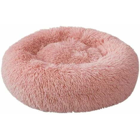 Panier Rond En Peluche Pour Chat Et Chien Forme De Noix De Doughnut 2 Panier Rond En Peluche Pour Chat Et Chien Forme De Noix De Doughnut – Image 2