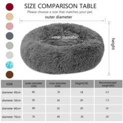 Panier Rond En Peluche Pour Chat Et Chien Forme De Noix De Doughnut 7 Panier Rond En Peluche Pour Chat Et Chien Forme De Noix De Doughnut -Amis Poils Soldes Boutique 32751716 4