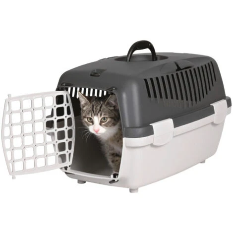TRIXIE Box De Transport Capri 1 - XS : 32x31x48 Cm - Gris Clair Et Gris Foncé - Pour Chien Et Chat 2 TRIXIE Box De Transport Capri 1 - XS : 32x31x48 Cm - Gris Clair Et Gris Foncé - Pour Chien Et Chat – Image 2