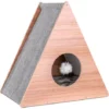 Maison Pour Chat, Design Triangle, Meubles Pour Chat, Niche Pour Chats En Bois, Lit Pour Chat, Grotte Pour Chat, Maison Pour Chat Avec Coussin Amovible