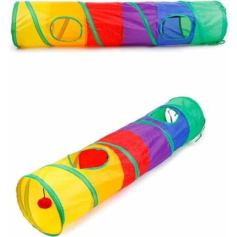Tunnel De Jeu Pour Chat Lit Pliable Pour Chat/lapin/chien Avec 2 Canaux Parfait Pour Faire De L'exercice Et Satisfaire La Curiosité Du Chat 2 Tunnel De Jeu Pour Chat Lit Pliable Pour Chat/lapin/chien Avec 2 Canaux Parfait Pour Faire De L'exercice Et Satisfaire La Curiosité Du Chat – Image 2