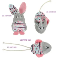 Kali Lapin Gris. Taille 11 X 5 Cm. Avec Catnip. Jouet Chat - Zolux -Amis Poils Soldes Boutique 41024223 4
