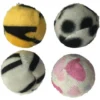 Set De 4 Balles Sonores Jaune/Blanc/Noir/Rose Ø4 Cm
