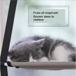 HANBING Paniers Meubles Pour Animaux De Compagnie Hamac à Ventouse Litière Pour Chat Suspendue Double Couche Grise Simple -Amis Poils Soldes Boutique 43596356 5