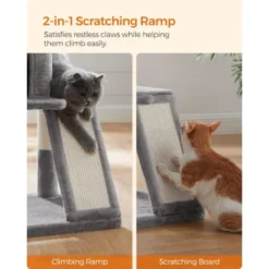 FEANDREA Arbre à Chat, Tour De Jeux, Grand Plate-Forme, Gris Clair Par SONGMICS PCT51W -Amis Poils Soldes Boutique 45295606 3