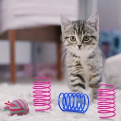 Ressort Jouet Chat 20 Pièces Coloré Printemps Jouet De Chat Jouet Chat Interactif Jouet De Ressorts En Spirale En Plastique Interactifs Durables Pour Chatons Tapant, Mordre, Chasse Jeu Actif -Versaill -Amis Poils Soldes Boutique 45678355 3