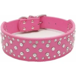 GDRHVFD Colliers Pour Grands Chiens Accessoires En Strass Collier De Produit Pour Animaux De Compagnie Pour Collier De Gros Chien - Burgundy S