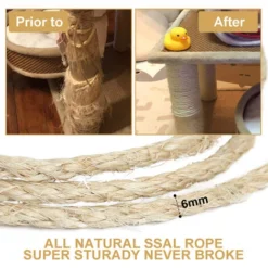 Hengda Corde De Sisal Pour Animaux De Compagnie Corde De Sisal Chat Corde à Gratter Corde à Gratter Corde 2500 0.6CM -Amis Poils Soldes Boutique 47361941 4
