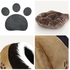 Grotte Pour Animaux En Peluche, Maison Pour Chat, 41 X 38 X 26 Cm, Marron, Matériau: PP, éponge Douce 9 Grotte Pour Animaux En Peluche, Maison Pour Chat, 41 X 38 X 26 Cm, Marron, Matériau: PP, éponge Douce -Amis Poils Soldes Boutique 48929535 5