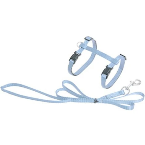 Harnais Et Laisse De 1,10 Mètre Bleu Clair Pour Chat - Flamingo Pet Products 1 Harnais Et Laisse De 1,10 Mètre Bleu Clair Pour Chat - Flamingo Pet Products