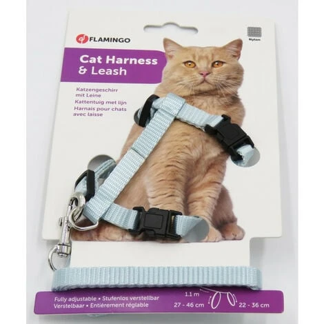 Harnais Et Laisse De 1,10 Mètre Bleu Clair Pour Chat - Flamingo Pet Products 2 Harnais Et Laisse De 1,10 Mètre Bleu Clair Pour Chat - Flamingo Pet Products – Image 2