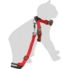 Harnais De Sécurité Voiture + Laisse Rouge 15 Mm Pour Chat - Flamingo Pet Products