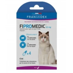 4 Pipettes De 0.5 Ml Fipromedic 50 Mg Pour Chats Antiparasitaire. - Francodex -Amis Poils Soldes Boutique 51741966 3
