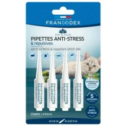 4 Pipettes Anti-Stress Et Répulsives Pour Chatons . - Francodex