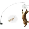 Kartokner Jouets à Plumes Pour Chats Avec Cloche Et Ventouse,Interactif Chatons Baguette Teaser Canne A Peche Pour D'intérieur