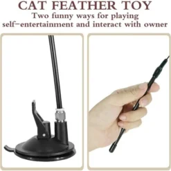 Kartokner Jouets à Plumes Pour Chats Avec Cloche Et Ventouse,Interactif Chatons Baguette Teaser Canne A Peche Pour D'intérieur 8 Kartokner Jouets à Plumes Pour Chats Avec Cloche Et Ventouse,Interactif Chatons Baguette Teaser Canne A Peche Pour D'intérieur -Amis Poils Soldes Boutique 58108563 4