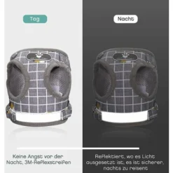 Harnais Pour Chat Anti-Évasion Harnais Réglable Pour Chiot Harnais Avec Laisse Pour Chaton Harnais Avec Gilet à Rayures Pour Chien Harnais En Maille Respirante Pour Chats Petits Chiens-M -Amis Poils Soldes Boutique 59447870 4