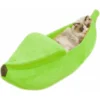 Lit Pour Chat Banane Mignon, Lit Pour Chat Banane, Lit Pour Chat Doux Pour Chien, Lit De Couchage Doux Et Chaud, Lit De Repos Vert, S -40x15x10 Cm