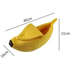 Lit Pour Chat Banane Mignon, Lit Pour Chat Banane, Lit Pour Chat Doux Pour Chien, Lit De Couchage Doux Et Chaud, Lit De Repos Jaune, M -55x20x15 Cm -Amis Poils Soldes Boutique 60678030 5