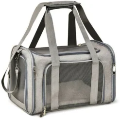 ZOLGINAH Sac De Transport Pour Chat Chien Sac Bandoulière Respirant Pour Petit Animal De Compagnie Transporteur Souple Léger Comfortable Pour Voyage En Voiture Train Avion 43x28x28 -Amis Poils Soldes Boutique 63686766 4