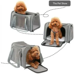 ZOLGINAH Sac De Transport Pour Chat Chien Sac Bandoulière Respirant Pour Petit Animal De Compagnie Transporteur Souple Léger Comfortable Pour Voyage En Voiture Train Avion 43x28x28 -Amis Poils Soldes Boutique 63686766 5