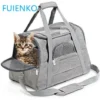 Sac De Transport Pour Animal Chien Chat - Tissu Oxford - 43x25x28cm - Gris FUIENKO