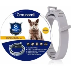 Collier Anti Puces Pour, Collier Anti-Puce, Collier Anti Puces Pour Chat, Collier Réglable Imperméable Et Naturel Anti-puces Et Anti-tiques, Convient à La Plupart Des Chat 56Vingt