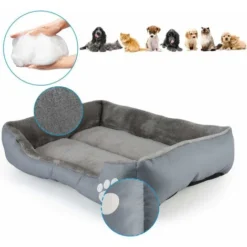 Panier Chien Lit Pour Chien Coussin Pour Chien Chat Lavable Extra-Doux Confortable Et Mignon Coussin Pour Lit De Chat Chien, Aux Chats Et Aux Petits Chiens De Taille Moyenne, Gris 56Vingt -Amis Poils Soldes Boutique 64937033 4