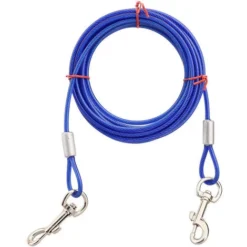 Câble D'attache Pour Chiens,chien Cravate Câble, Câble De Cravate Pour Animaux, Animaux De Compagnie Plomb Pour Petit / Moyen Taille (3m, Bleu) 56Vingt